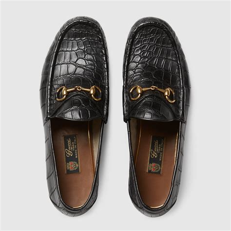 gucci 1953 horsebit crocodile loafer|Gucci 1953 horsebit loafer suede.